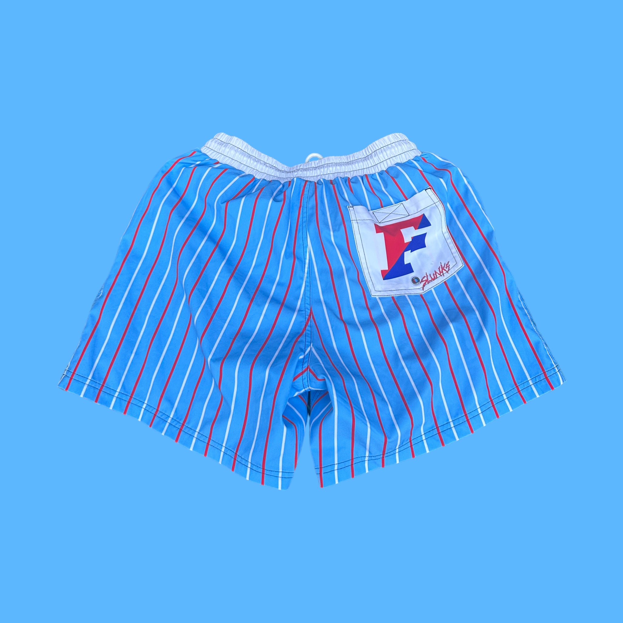 Slunks | Baby Blue Pinstripe | Beach Casual Print