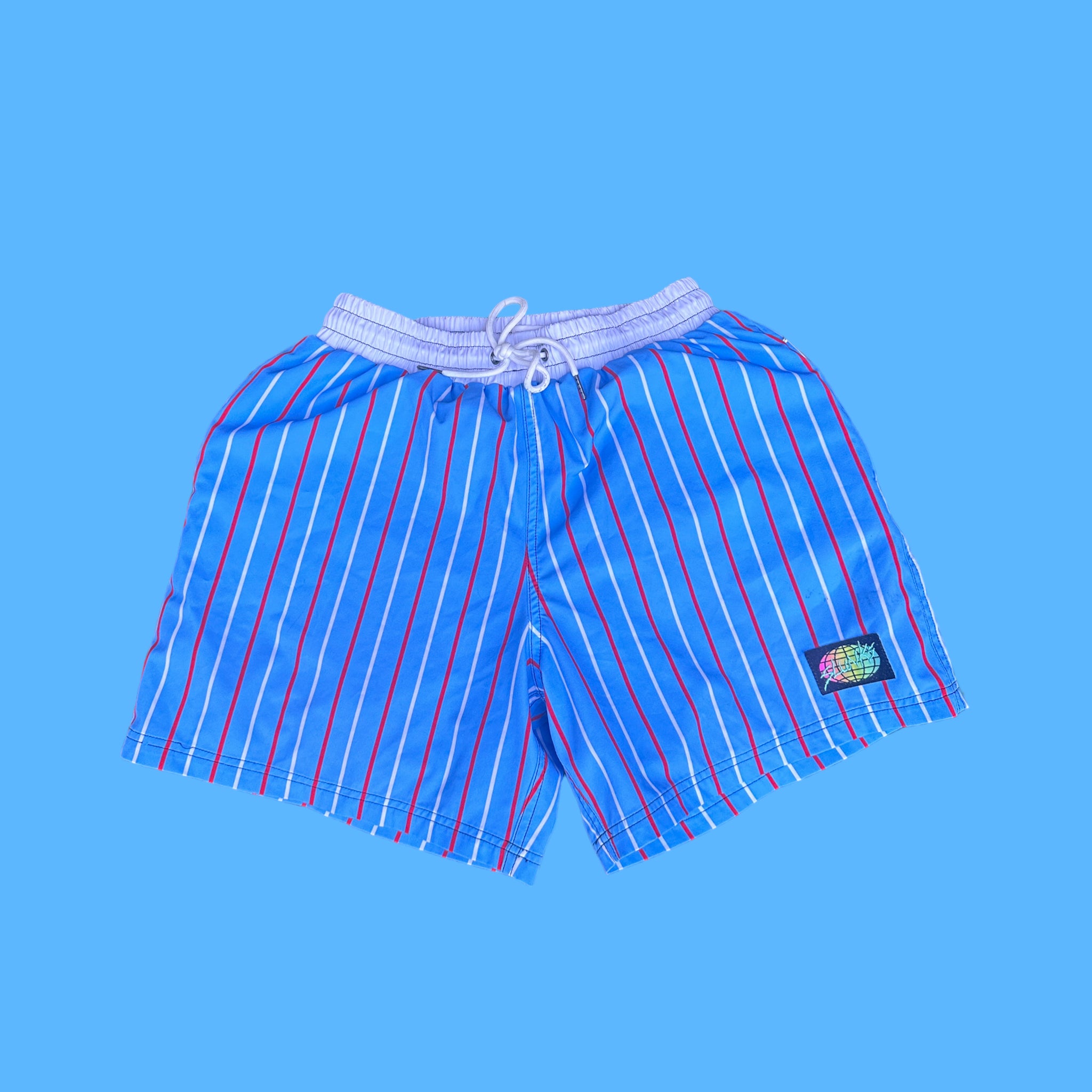 Slunks | Baby Blue Pinstripe | Beach Casual Print